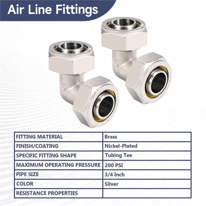 DTA4-Brass-Nickel Plated Air L - огляд і ціна Compression Fitting Brass